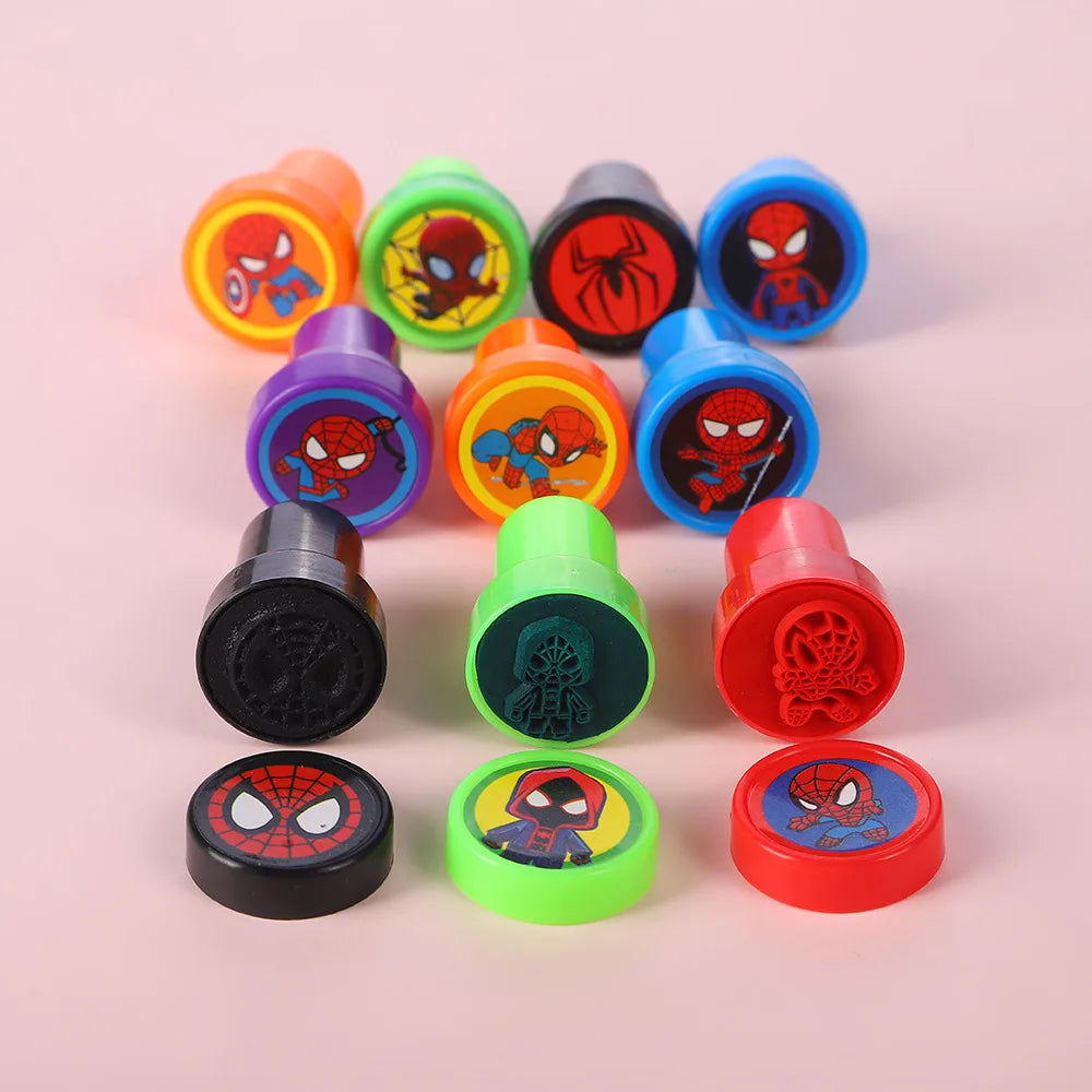 12pcs Spider-Man Stamps for Kids - Image 2