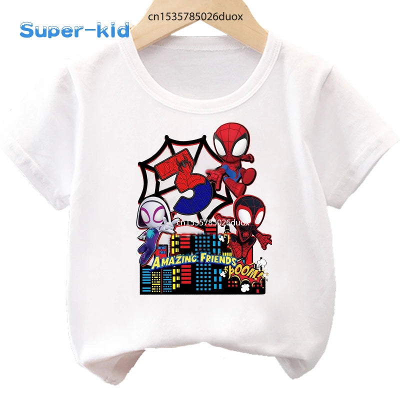 Personalized Spidey and His Amazing Friends Birthday T-Shirt - Image 5