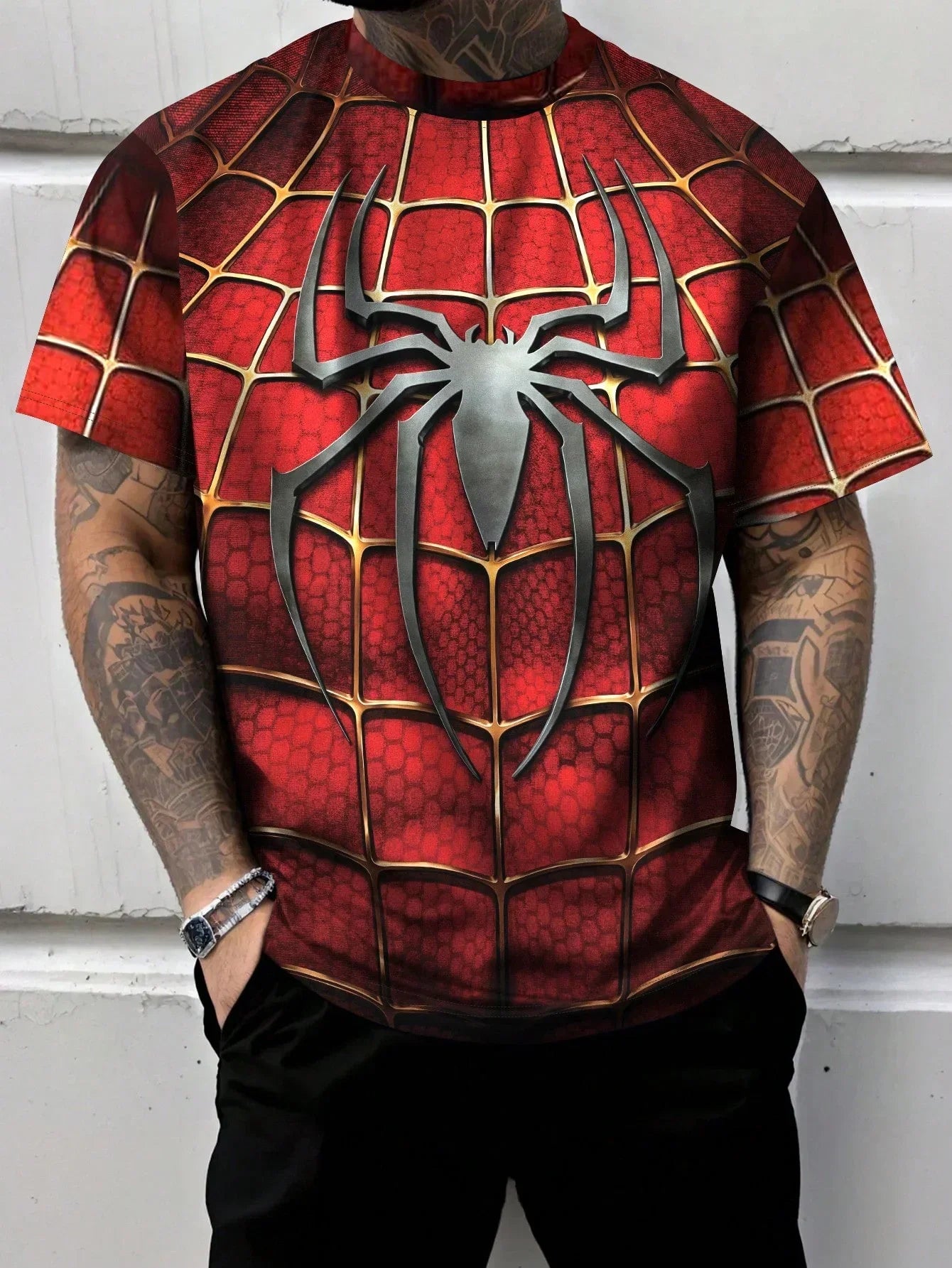 Fashion Spider-Man 3D Printed Men's T-Shirt - Image 2