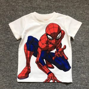 Japan Spot Marvel Hero Spider-Man & Superman Boys Cotton T-Shirt