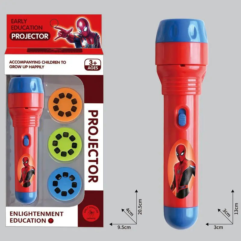 Princess Elsa & Spider-Man Avengers Cartoon Projection Flashlight - Image 7
