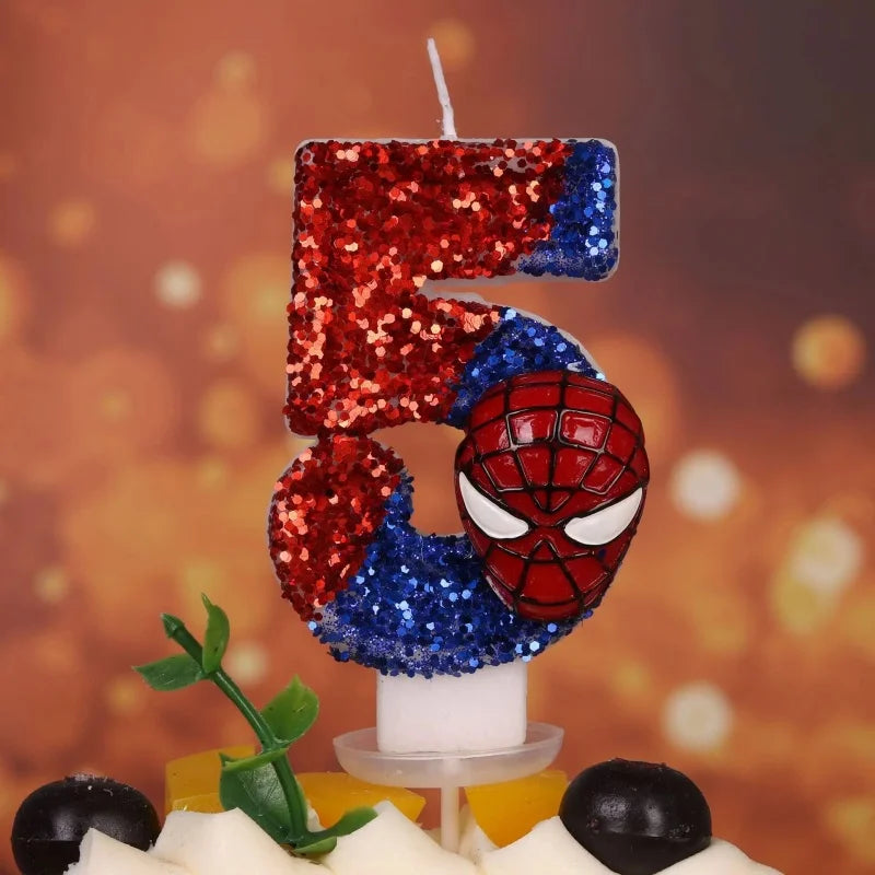 Spider-Man Red Glow Number Candles - Image 10