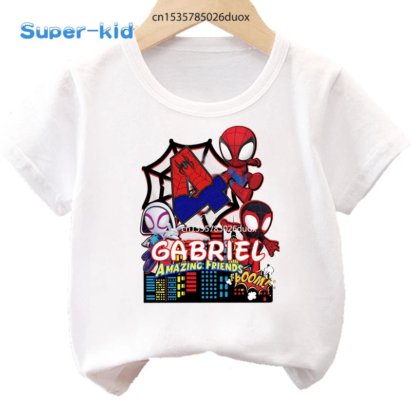 Personalized Spidey and His Amazing Friends Birthday T-Shirt