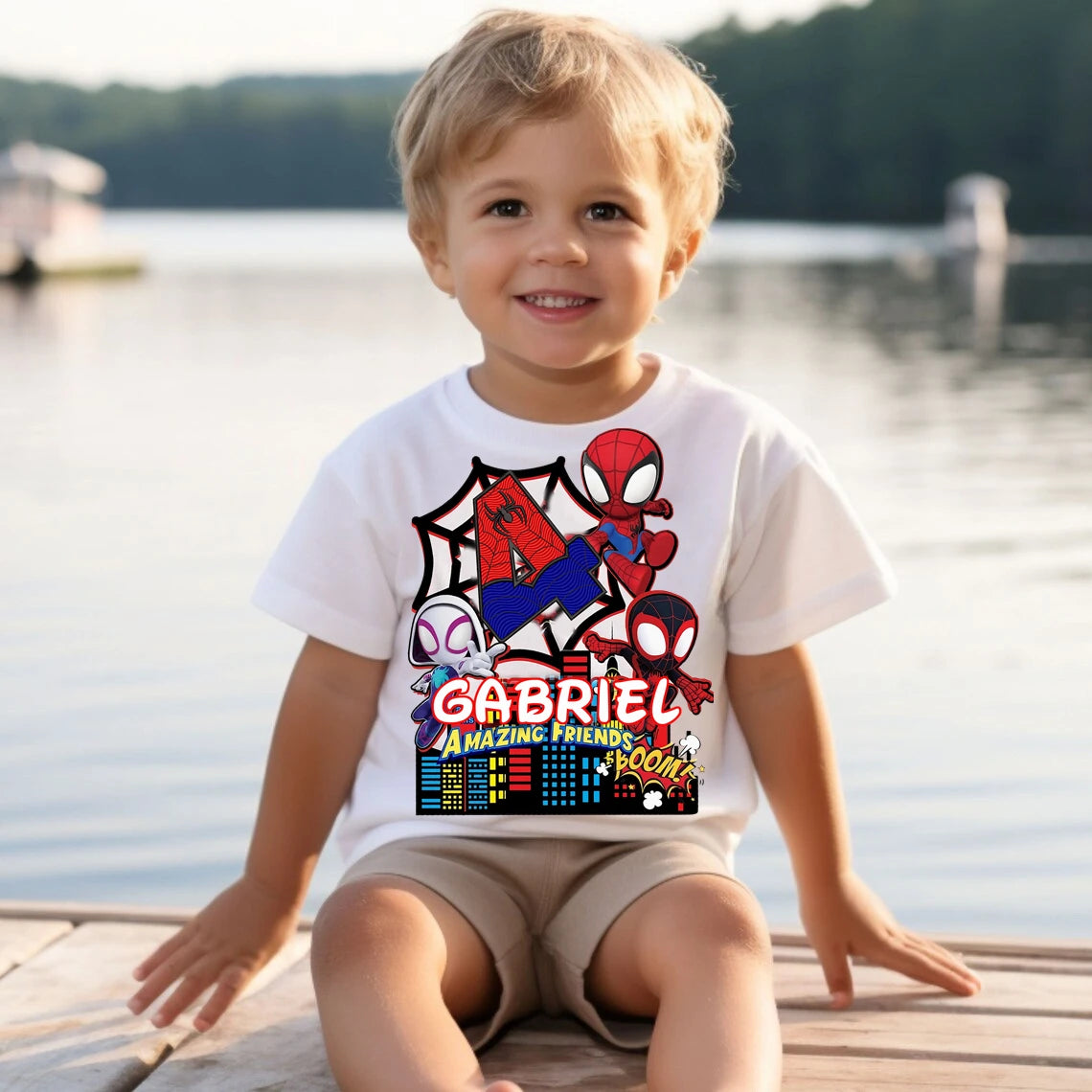Personalized Spidey and His Amazing Friends Birthday T-Shirt - Image 2