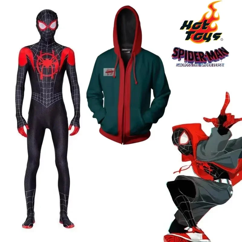 Superhero Spider-Man Miles Morales Cosplay Costume - Image 3
