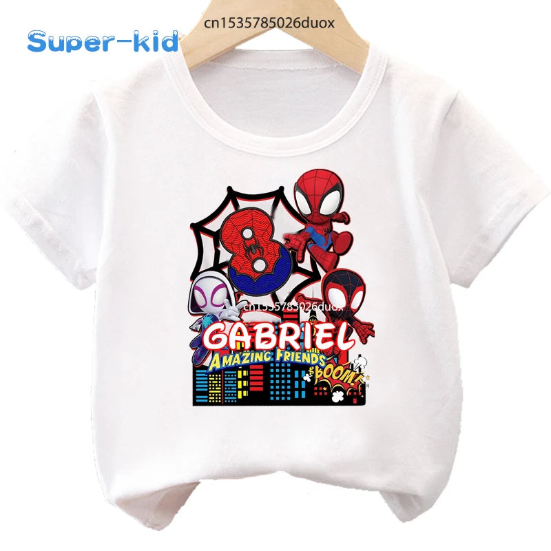 Personalized Spidey and His Amazing Friends Birthday T-Shirt - Image 10