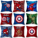 Superhero Spider-Man & Iron Man Pillow Cover