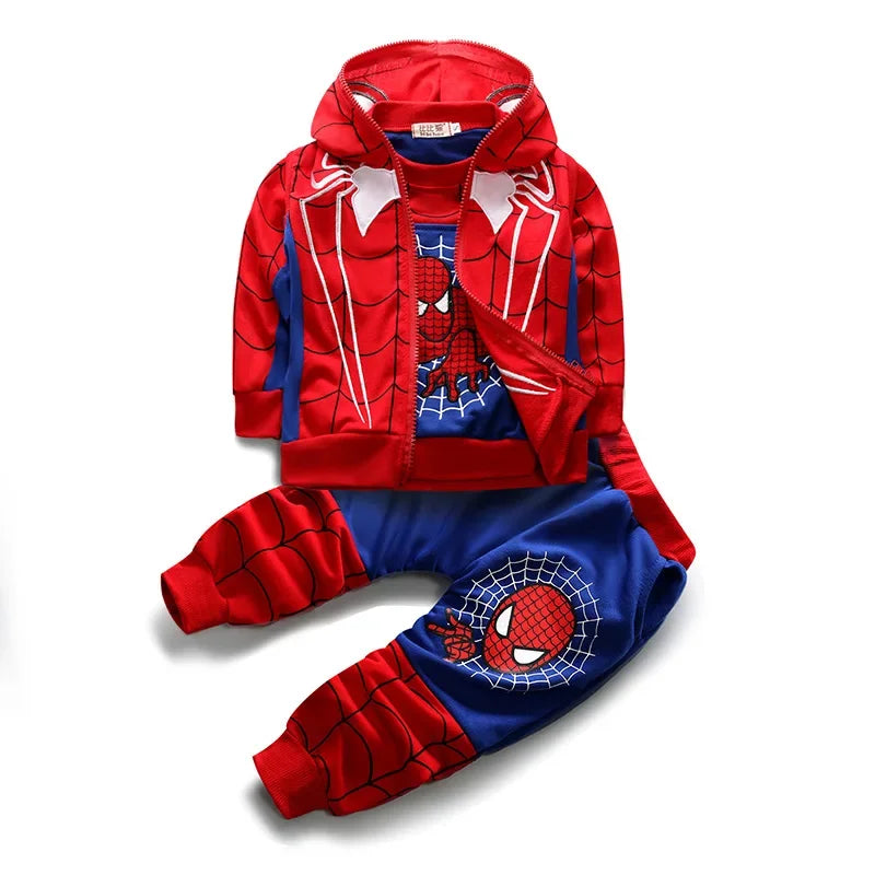3pcs Cartoon Print Spider-Man Hoodie Cosplay Costume - Image 7