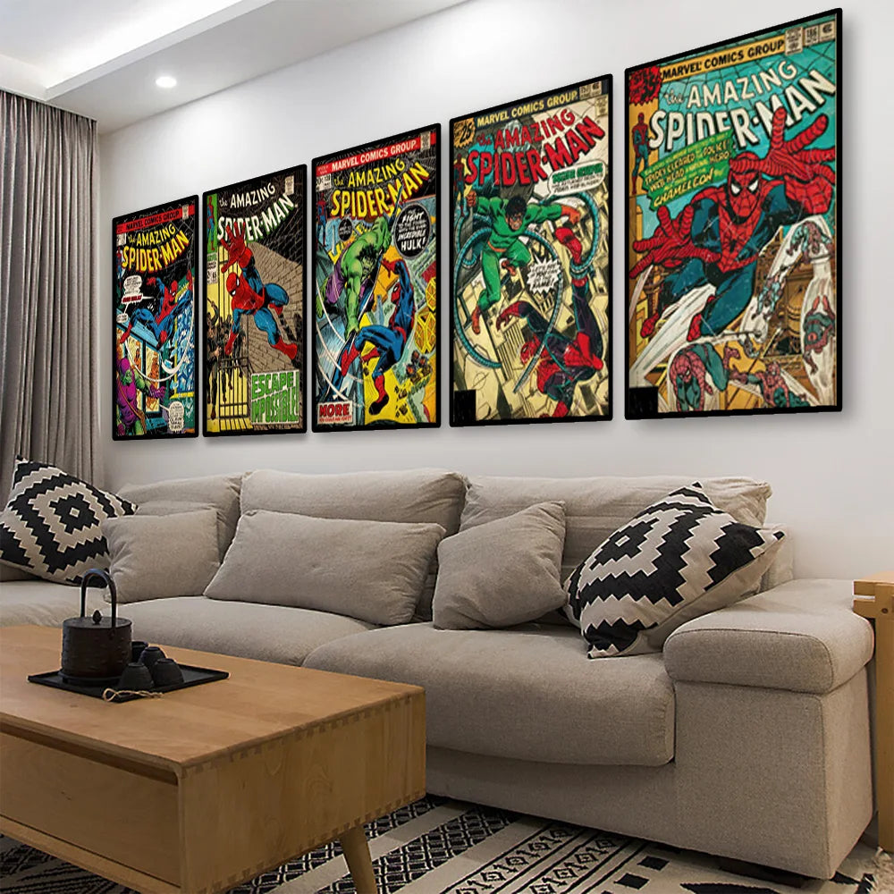 MINISO Marvel Superhero Spider-Man Vintage Poster - Image 2