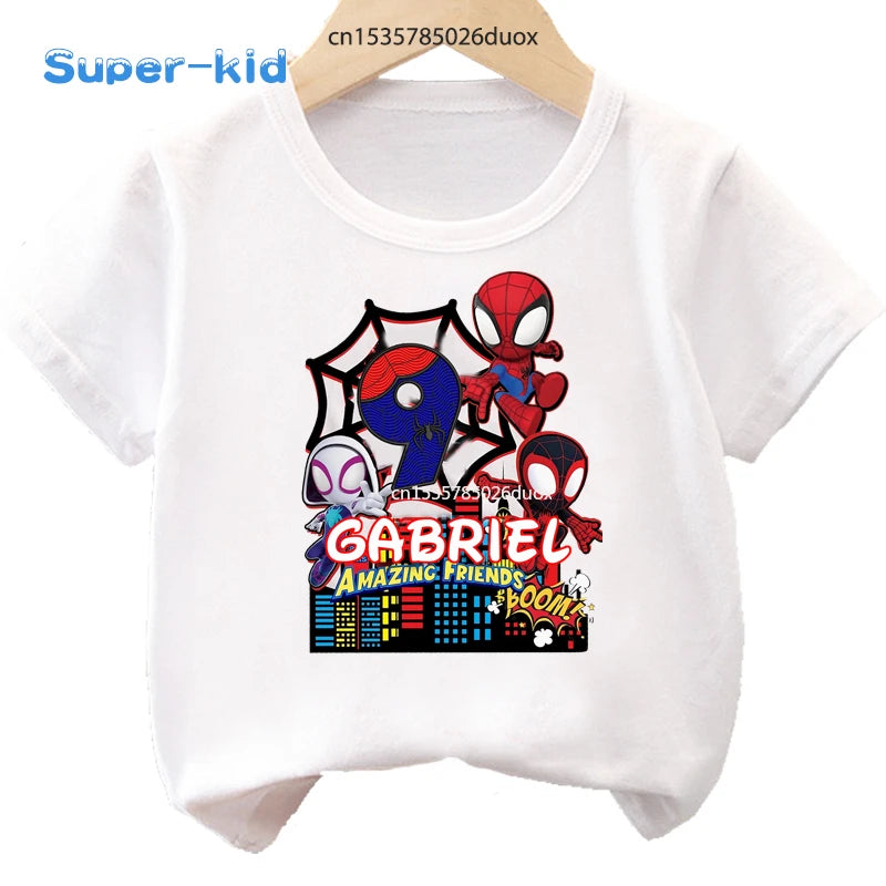 Personalized Spidey and His Amazing Friends Birthday T-Shirt - Image 8
