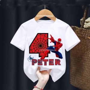 Marvel Spider-Man Personalized Birthday T-Shirt